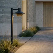 Lucande LED-ulična svetilka Montaro, 100 cm, antracitna, s senzorjem - Sodobni - antracit, bela - Aluminij
