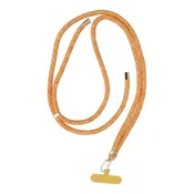 OEM Vrvica za telefon, obesek za telefon – SWING (8 mm) z nastavljivo dolžino/dolžina vrvice 165 cm (največ 82,5 cm v zanki)/za nosenje prek ramena ali okoli vratu – oranžno-bela