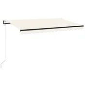 Vidaxl Avtomatsko zložljiva tenda 450x350 cm krem