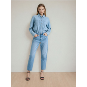 Sinsay - Klasicni mom fit džins - plava