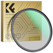 K&F 72MM A Series Black Mist Filter 1/8, HD, Waterproof, German optics, Green Coating