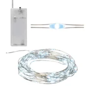 shumee TG66254-1 Lučke za božično drevo na žici 40 LED mikro girlanda hladno bele luči AA