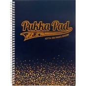 BLOK S ŠPIRALO – BLUSH, ČRTAN, A4, 100 LISTNI, MODER, KARTONSKA PLATNICA, PUKKA PAD