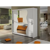 Garderobna omara Atlanta 126 (Bela) Bela, 215x180x58cm, Vrata omare: Drsna