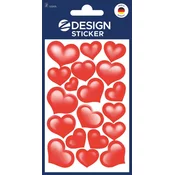 Avery Zweckform Z-Design dekorativne nalepke 53205, dekoracija, označevanje, igranje, zbiranje v albumu, 57 etiket/zavitek, motiv: rdeči srčki, material: papir, angleški izraz: Sticker