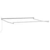Vidaxl Ročni zložljivi okvir senčila Bela 2,5 x 2 m Aluminij