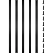 VEVOR Balustrade za teraso 75x25 cm črne barve