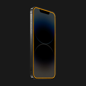 3x Zaščitno kaljeno steklo z okvirjem, ki se sveti v temi za Samsung Galaxy A15 A155F 4G - Oranžna