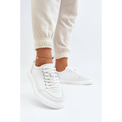 Womens Natural Leather White Dimpna Sneakers