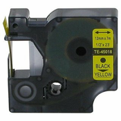 Toner123 Kompatibilen trak za Dymo D1 45018/LabelManager/LabelPoint/LabelWriter/Rhino/MobileLabeler 12mm (1/2) x 7m - črn izpis/rumen trak
