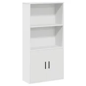 Vidaxl Knjižna omara bela 60x24x120 cm inženirski les