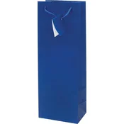 PIGO Vrečka darilna za steklenico plast. mat - modra