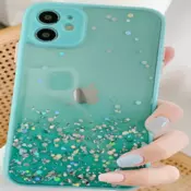 MCTK6 IPHONE X XS Furtrola 3D Sparkling star silicone Turquoise 139