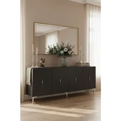 Hanah Home komoda Salkim 180, 180 cm, antracit / srebrna
