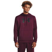 UNDER ARMOUR UA Armour Fleece Big Logo Hoodie, Dark Maroon/Black - M, (20832530)