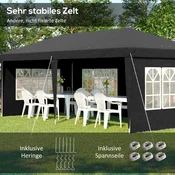 Homestar Paviljon 3x6 m Črn