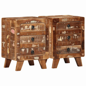 Nocni ormaric 2 kom 37x32x50 cm Obradeno puno drvo