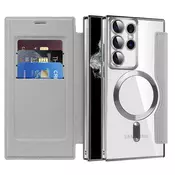 Etui SmartMag Book z Magsafe tehnologijo in RFID denarnico za Samsung Galaxy S22 Ultra - gray