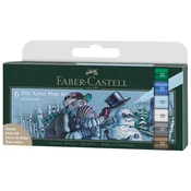 Set Pitt artist brush B 6boja Winterlude Faber-Castell 167176 blister