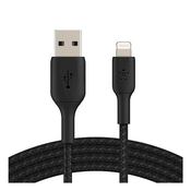 Polnilni kabel Belkin, USB-A na Apple Lighting, 2 m, črn