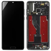 Steklo in LCD zaslon za Huawei P20 Pro, originalno (OEM), črno
