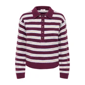 JDY Pulover JDYCHLOE kamela/svetlo modra/burgund
