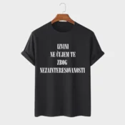 MAFIMI Muška majica Izvini ne cujem te, Crna