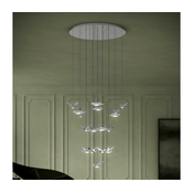Eglo 390402 - LED Zatemnitveni lestenec na vrvici PARATEBUENO 17xLED/3W/230V krom