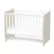 Krevetic za bebe Lorelli Premium - Stars, 60 x 120 cm, bijelo/svijetli hrast