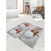 Lessentiel Maison Kupatilski otirac Starfish, 3 komada, Sivi