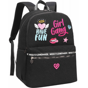 Školski ruksak Miss Lemonade Girl Gang - S 2 pretinca, sjaj