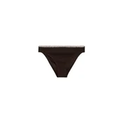 WE Fashion Bikini hlačke kremna/temno rjava