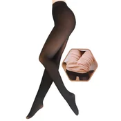Sokisahtel Hlačne nogavice FLAIR black tights with a inside bež