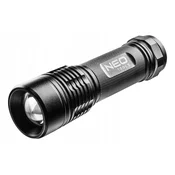 NEO TOOLS ALUMINIJASTA SVETILKA Z 200 LUM ZOOM IPX7 3XAAA