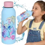 Disney DISNEY Stitch Jeklena steklenica za vodo, steklenica iz nerjavečega jekla za otroke, 500 ml, 3D-tisk