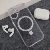Maska Berlia Clear Bracket Magnetic za iPhone 17 srebrna