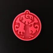 Profesionalni silikonski kalup Pentart - domino 2 kosa - Christmas ornament - reindeer