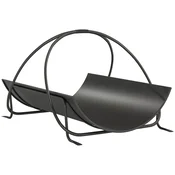 Homestar Stojalo za drva 51x38x33 cm črni kovina