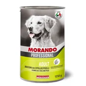 Morando Professional Prof Adult Koščki Teletina in grah 1250g konzerva