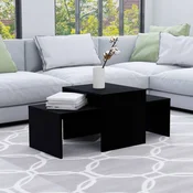 Set stolica za kavu crni 100 x 48 x 40 cm konstruirano drvo