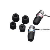 INF Nadomestni nastavki s spominsko peno za slušalke 4,7-5,5 mm majhne, 3 pari Black, (21246118)
