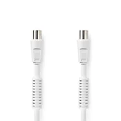 Nedis Koaksialni kabel | IEC (koaksialni) moški | IEC (koaksialni) ženski | Ponikljano | 120 dB | 75 ohmov | Quad Shielded | 15,0 m | Okrogla | PVC | Bela | Oznaka