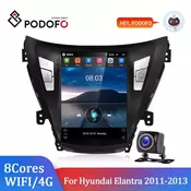 Podofo 8 128G Android 10.1 Car Radio Stereo 9.7‘’ GPS Navigation WIFI FM Car Multimedia Player For Hyundai Elantra 2011-2013