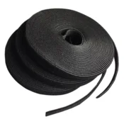 em Trak MAGIC Velcro v roli 9,5 mm x 22,8 m črne barve BMNMR1022