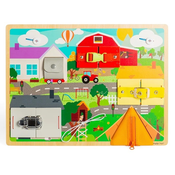 Bigjigs Toys Motorická doska každodenných zručností