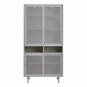 Bela kovinska garderobna omara z drsnimi vrati 90x180 cm Veep – Unique Furniture