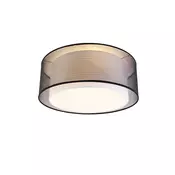 Sodobna stropna svetilka črna z belo 50 cm 3-luč - Drum Duo
