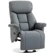 Homestar Naslanjač z ležečo funkcijo in naslonjalom za noge 78x80x109 cm siva