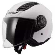 LS2 Jet čelada za skuter Airflow II Gloss (OF616), bela