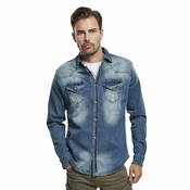 Moška srajca BRANDIT - Riley - 4020-denim modra